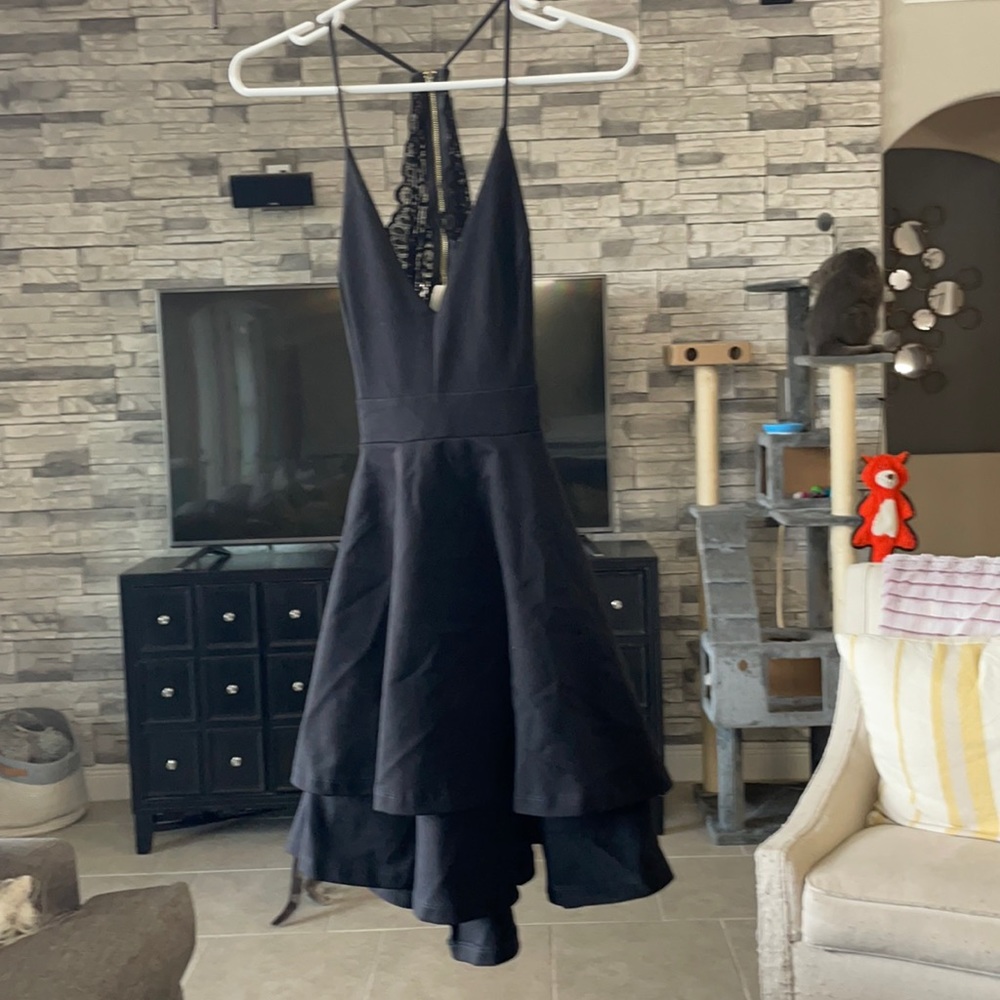 Black mini dress size 2